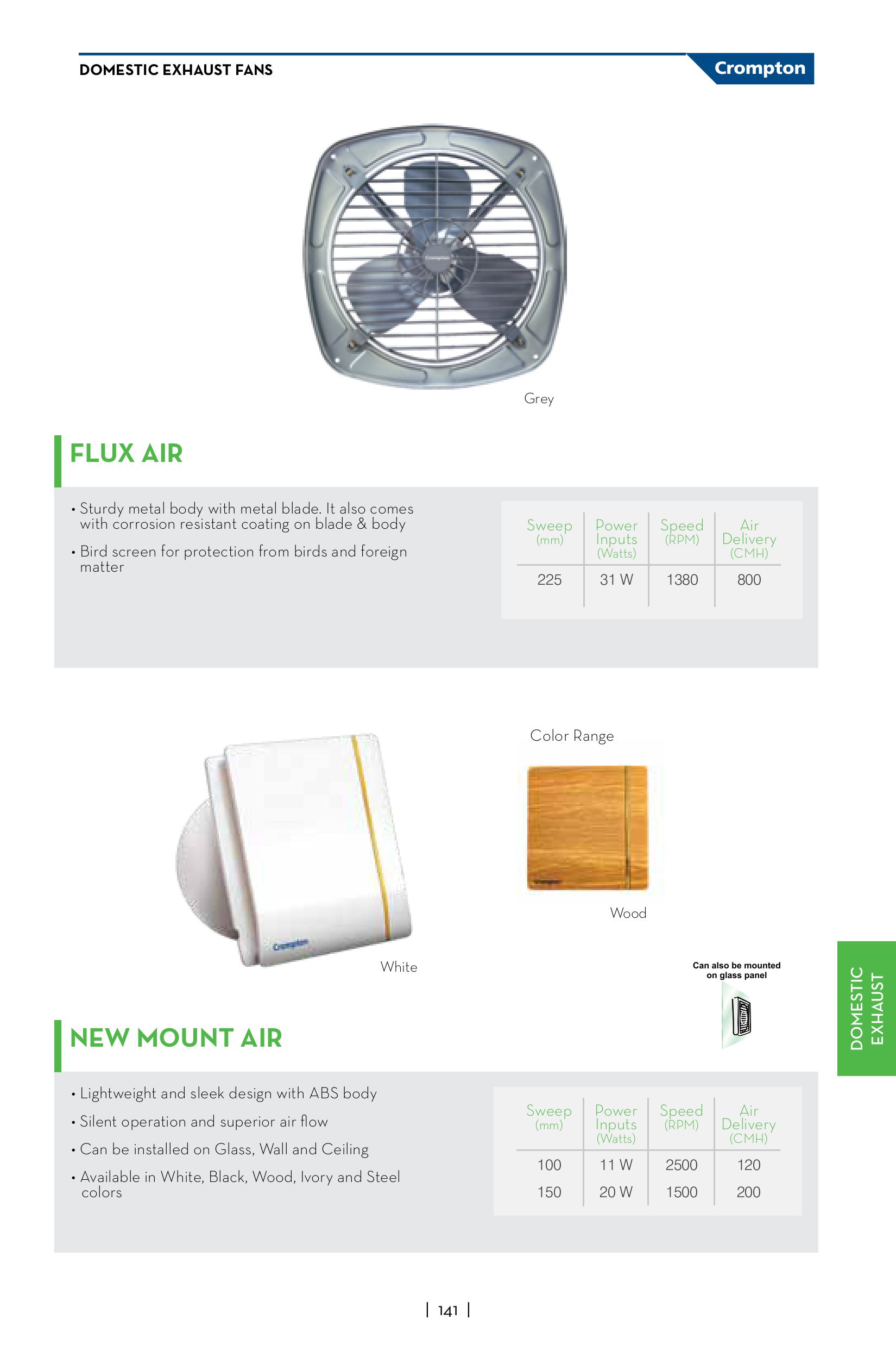 Crompton Exhaust Flux Air & New Mount Air