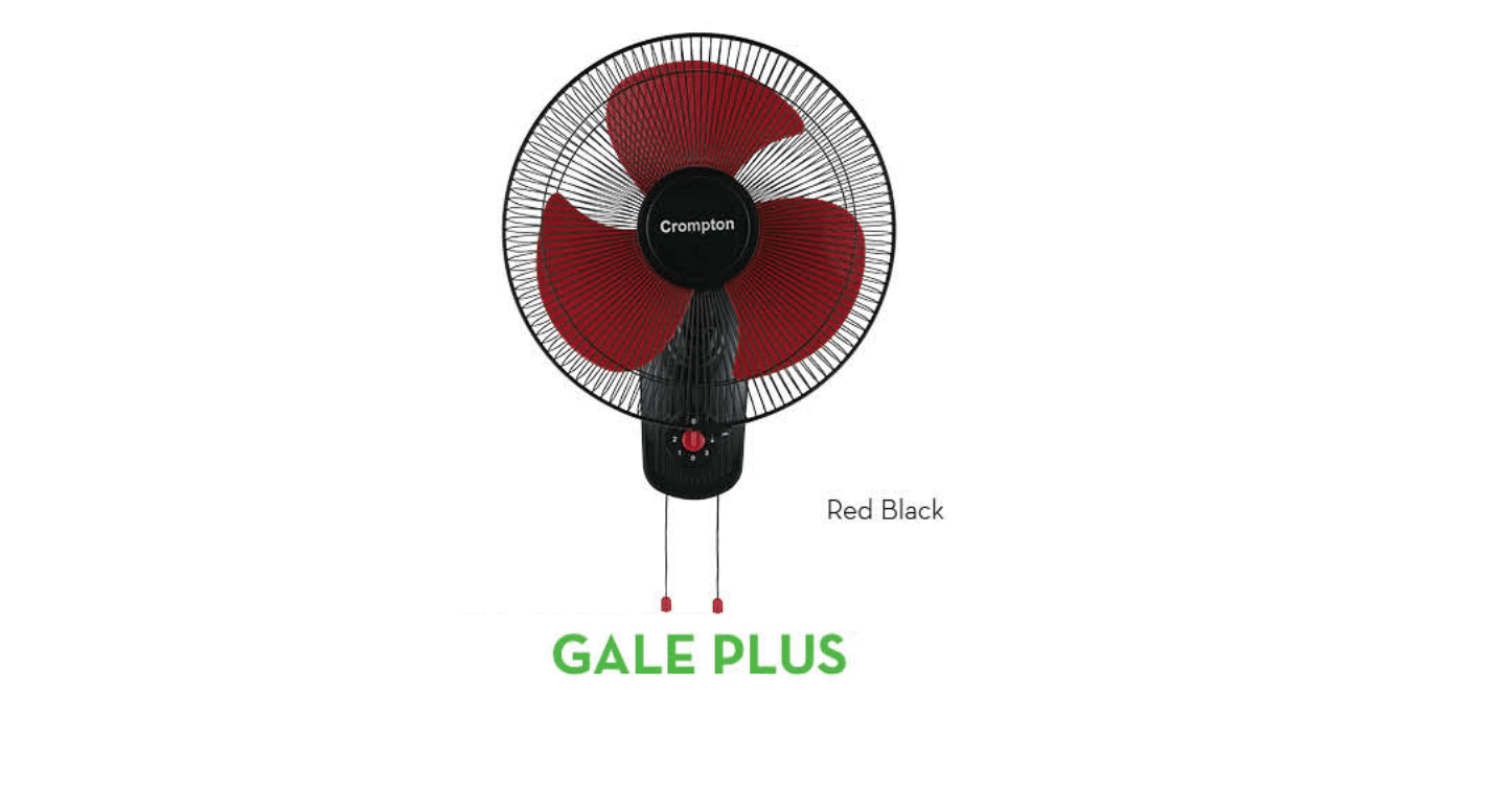 WALL FAN-GALE PLUS-RED BLACK