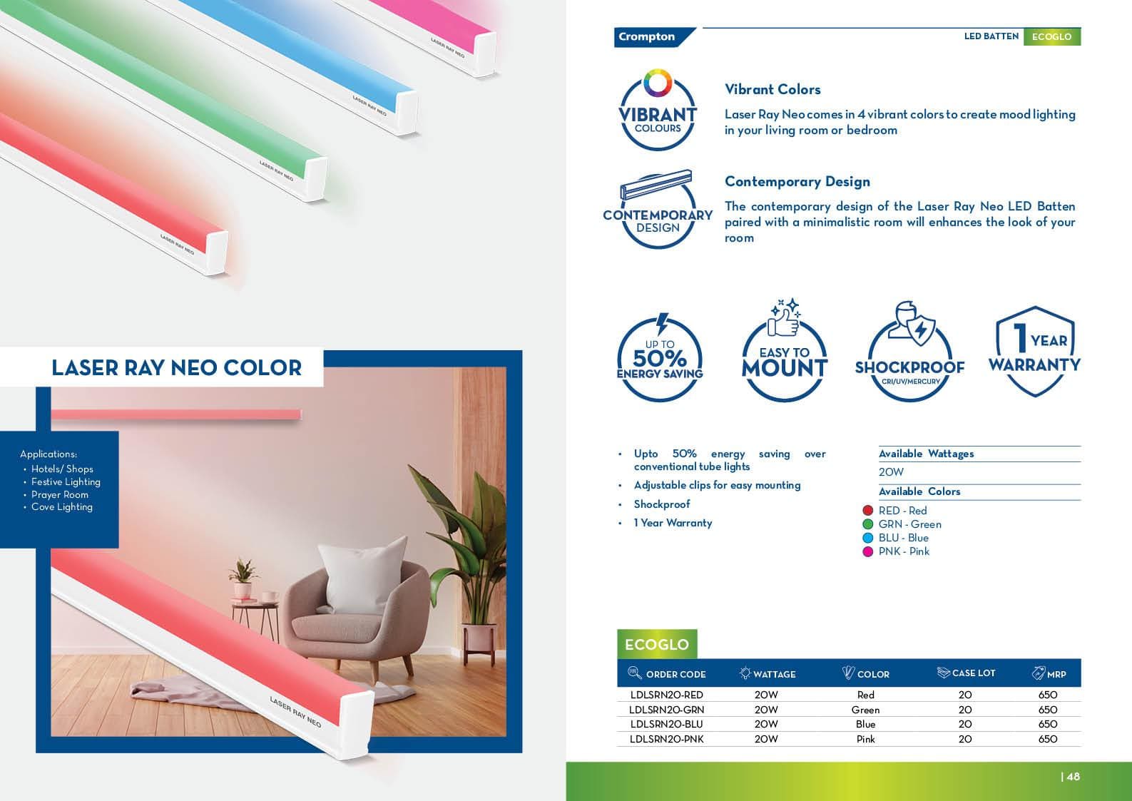 Laser Ray Neo Color (Tube Light)