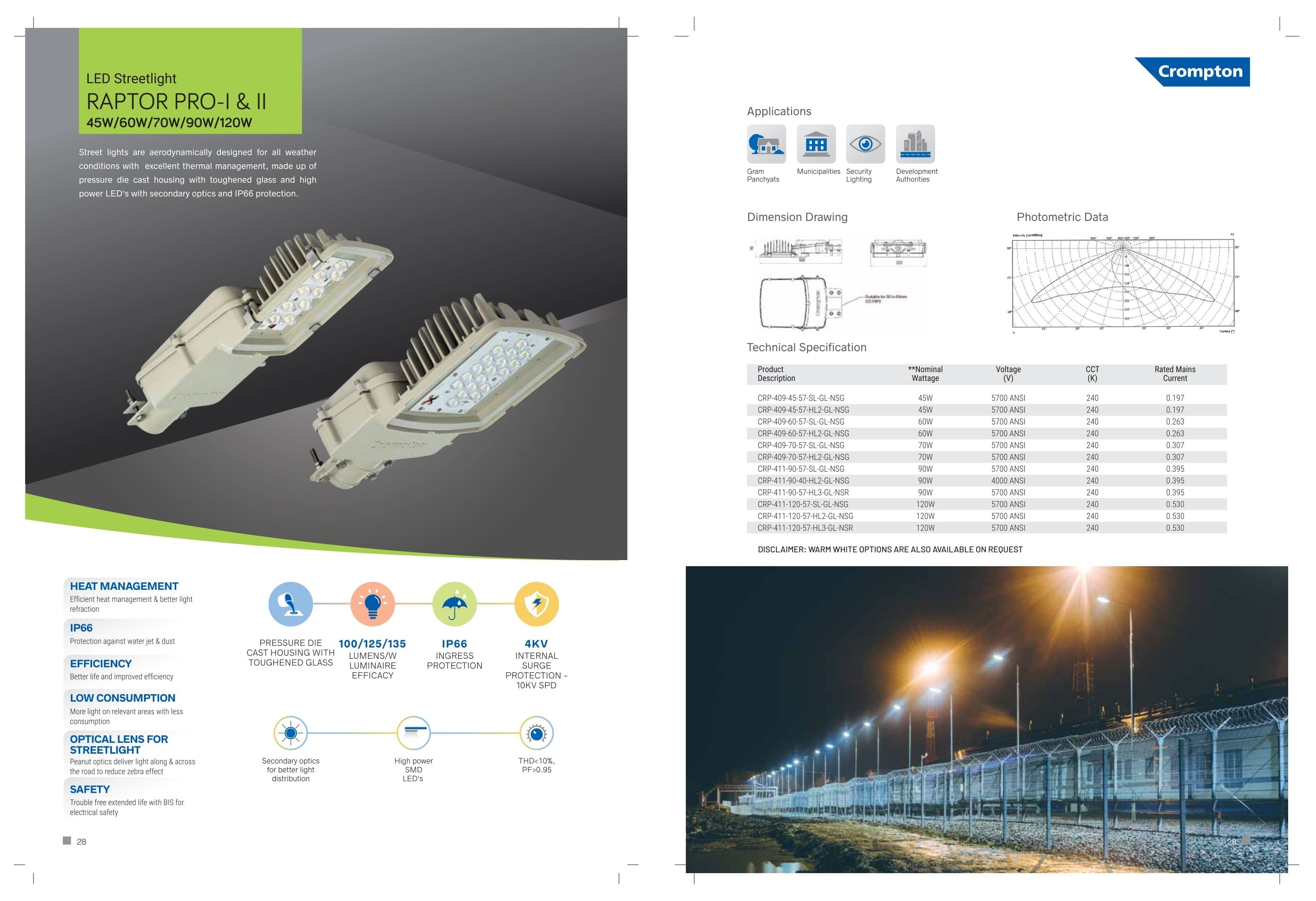 LED Street light RAPTOR PRO-I & II